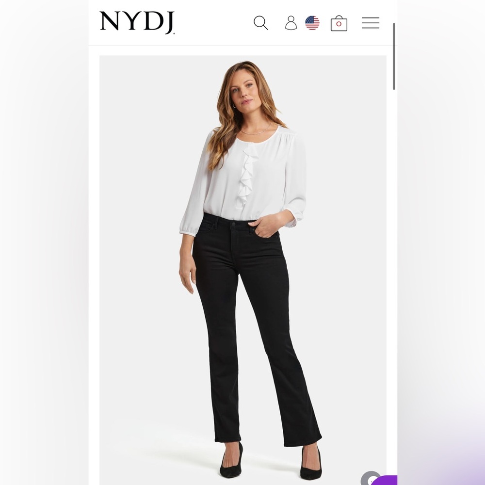NYDJ Women's Black Jeans Size 10 Bootcut